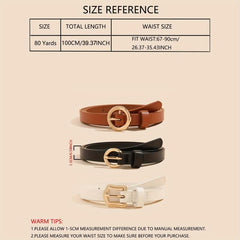Golden Pin Buckle Belt Set for Women