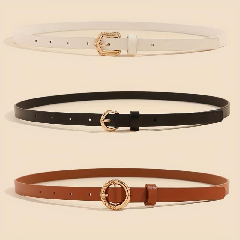 Golden Pin Buckle Belt Set for Women