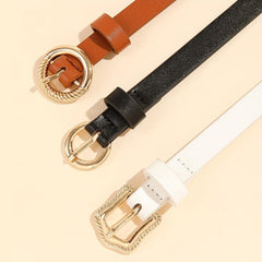Golden Pin Buckle Belt Set for Women
