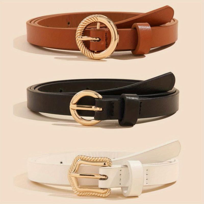 Golden Pin Buckle Belt Set for Women