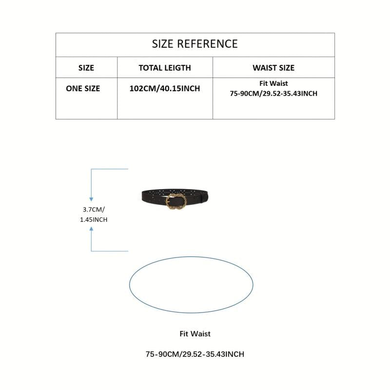 Irregular Hollow Buckle Wide Belt Geometric PU Waistband for Party Prom