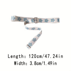 Wide Belt Flower Trousers Belt Casual Decorative Belt For Women