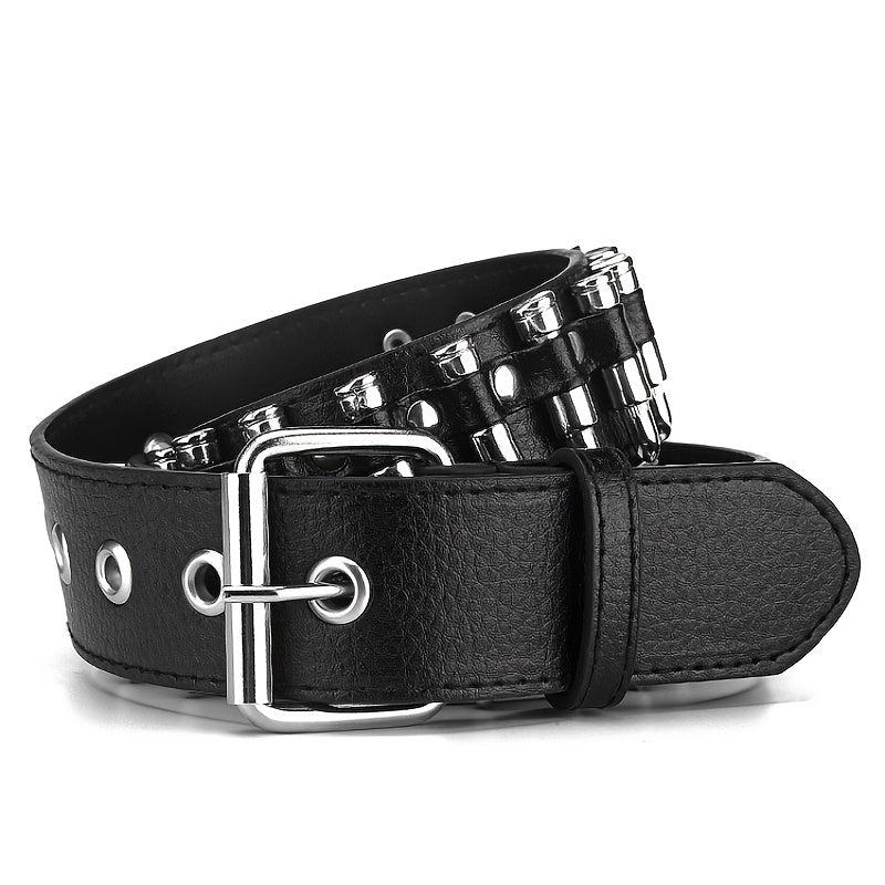 Rivet Bullet Belt Men's Punk Style Clothing Accessory
