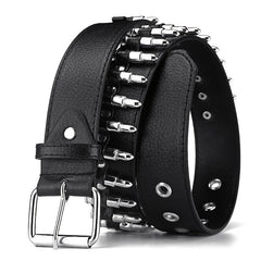 Rivet Bullet Belt Men's Punk Style Clothing Accessory