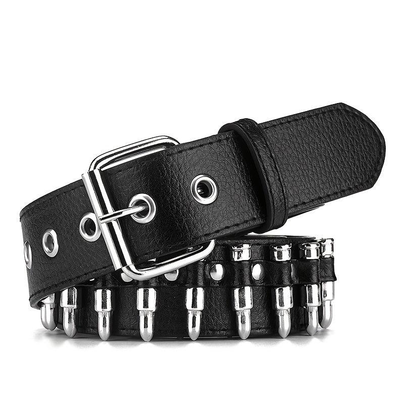 Rivet Bullet Belt Men's Punk Style Clothing Accessory