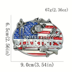 American Flag Military Belt Buckle for Women's Clothing