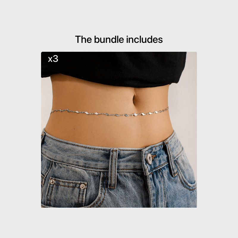 Women Waist Chain Sexy Body Jewelry Decor Beach Waist Chain