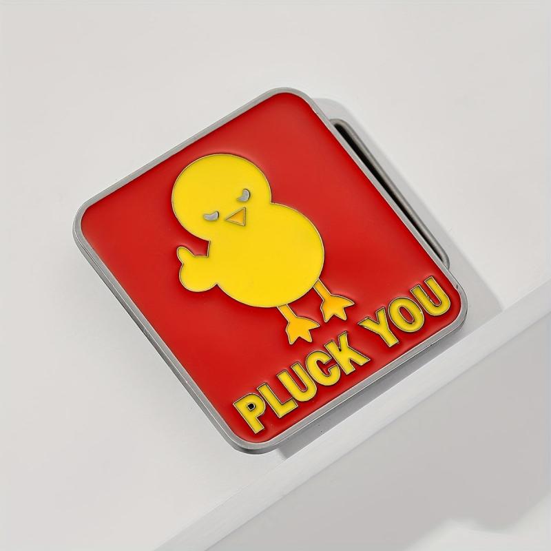 Vintage Red Belt with Yellow Duck Buckle