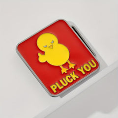 Vintage Red Belt with Yellow Duck Buckle