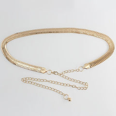 Women's Metal Waist Chain Decoration Dress Long Skirt Top Waist Slimming Belt