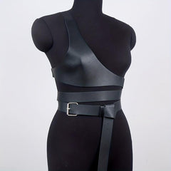Women's Punk Harness Belt PU Leather Waistband