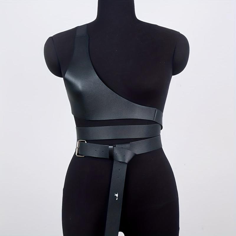 Women's Punk Harness Belt PU Leather Waistband