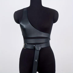 Women's Punk Harness Belt PU Leather Waistband