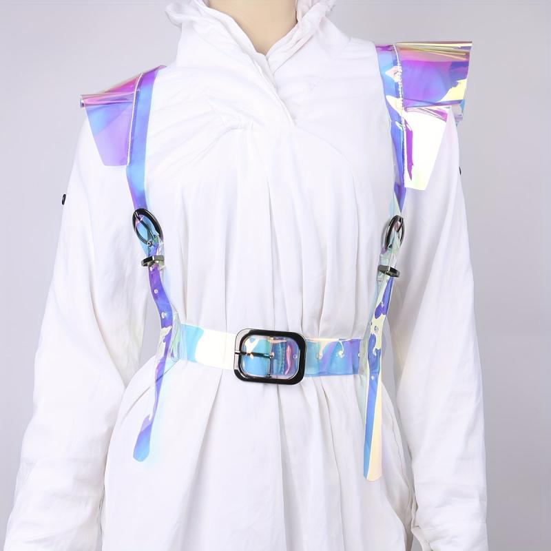 Laser Y2K PVC Harness Belt for Women