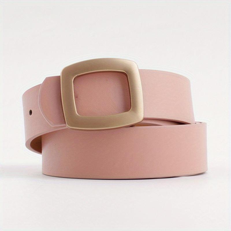 Vintage Square Buckle PU Belt for Women