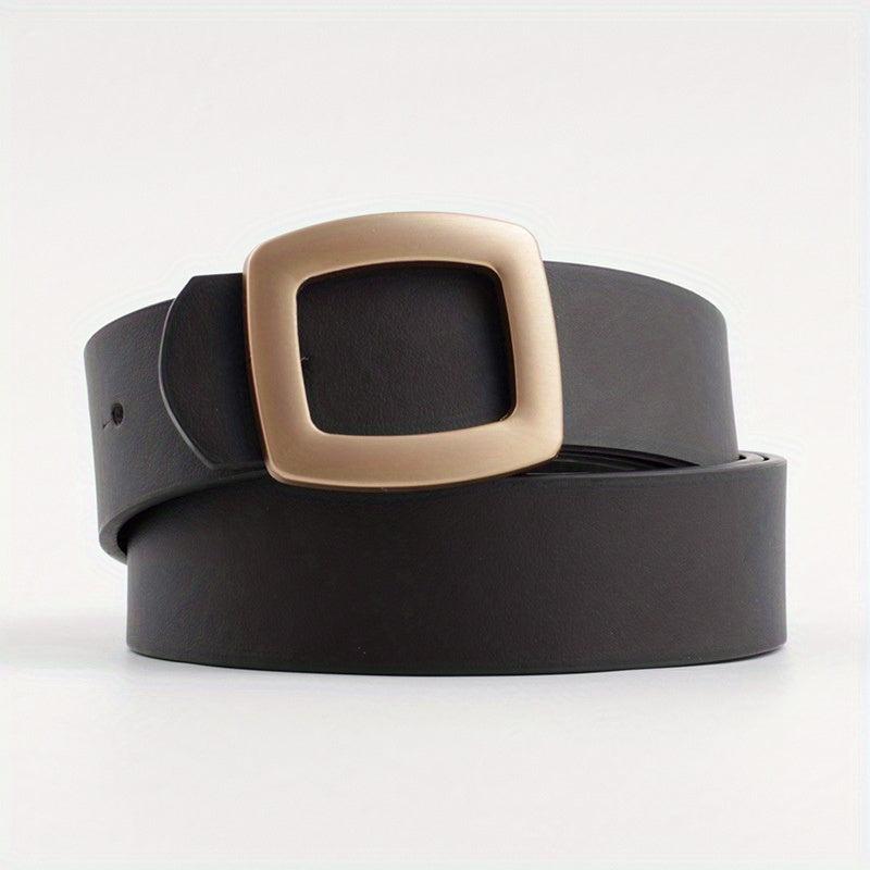 Vintage Square Buckle PU Belt for Women