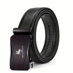Men's PU Leather Automatic Buckle Belt for Business Casual Wear