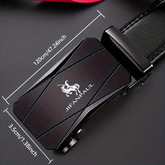 Men's PU Leather Automatic Buckle Belt for Business Casual Wear