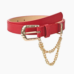 Chain Tassel Pin Buckle Belt for Women