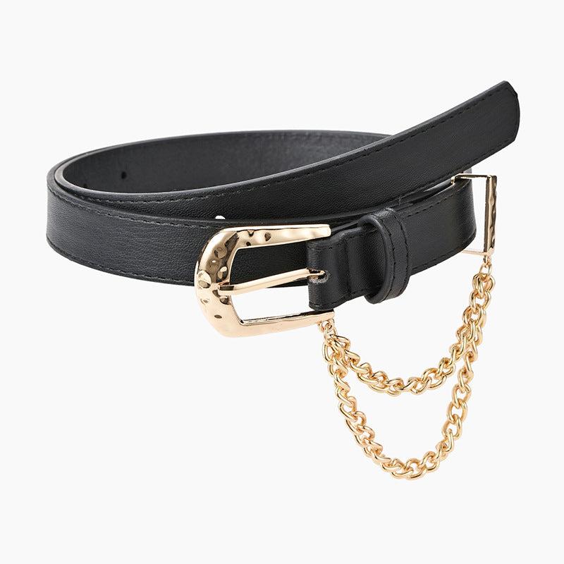 Chain Tassel Pin Buckle Belt for Women