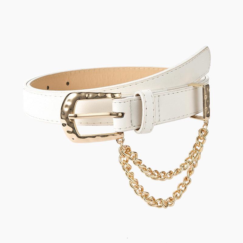 Chain Tassel Pin Buckle Belt for Women