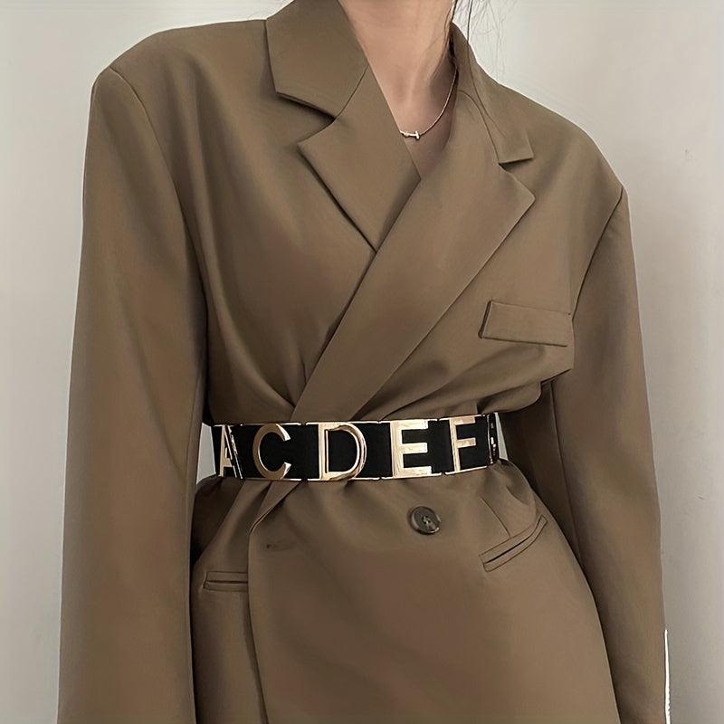 Solid Wide Waistband Vintage Dress Coat Girdle For Women