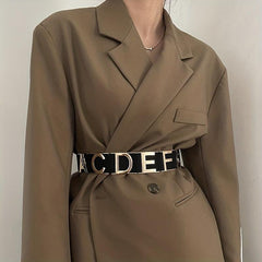 Solid Wide Waistband Vintage Dress Coat Girdle For Women