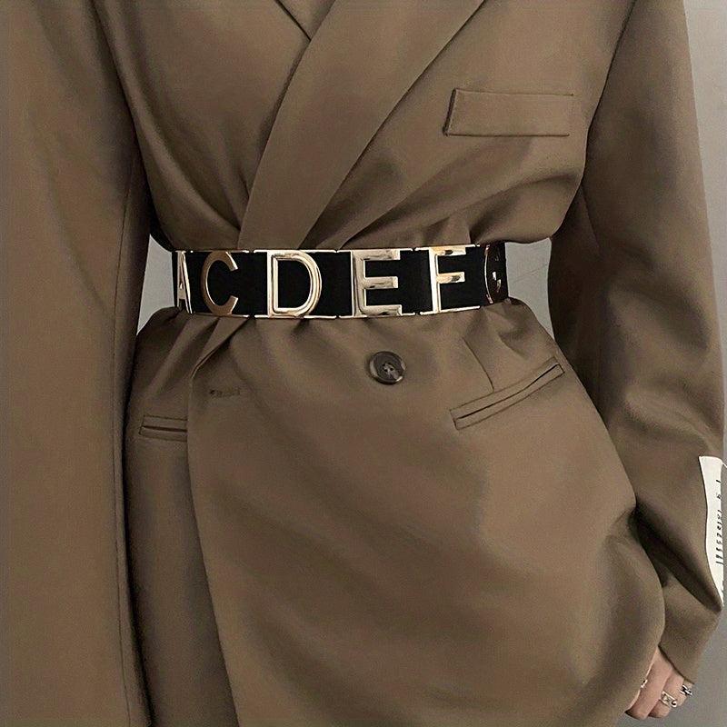 Solid Wide Waistband Vintage Dress Coat Girdle For Women