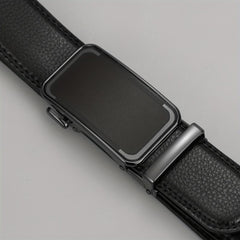 Men's PU Leather Belt Automatic Buckle Business Suit Waist Strap