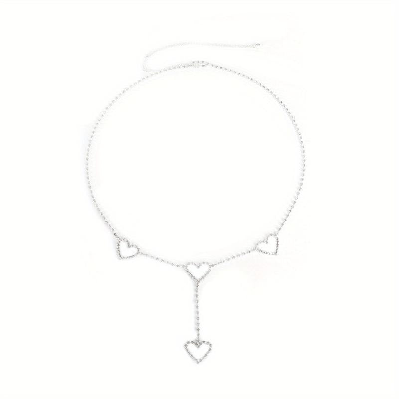 Vintage Hollow Metal Chain Rhinestone Dress Chain for Women
