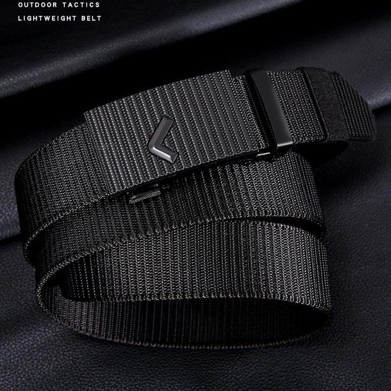 Men Automatic Buckle Nylon Army Tactical Belt Military Waist Canvas Belts