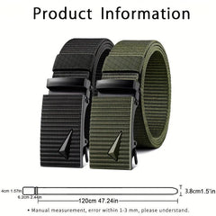 Men Automatic Buckle Nylon Army Tactical Belt Military Waist Canvas Belts