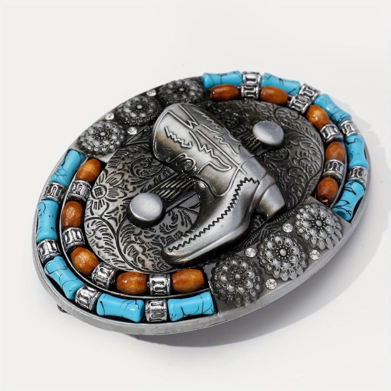 Turquoise Belt Buckle Western Jeans Accessories Cowgirl Cowboy
