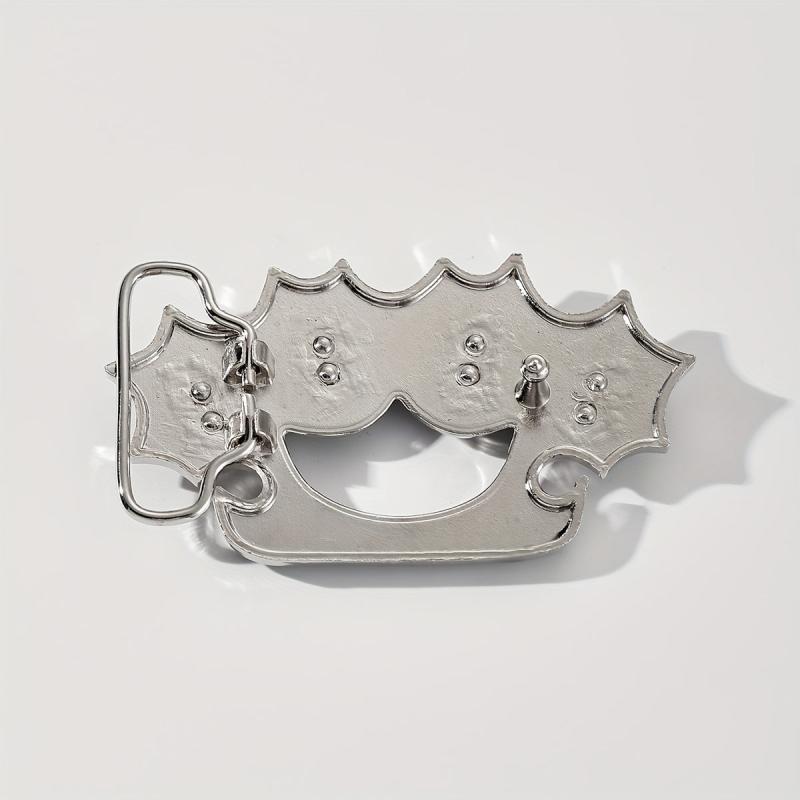 Skull Head Belt Buckle Vintage Hollow Out Western Cowboy Halloween Accessor