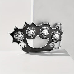 Skull Head Belt Buckle Vintage Hollow Out Western Cowboy Halloween Accessor