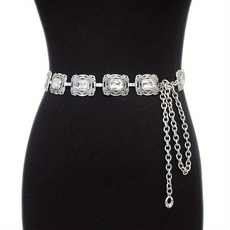 Boho Engraved Metal Chain Belt Vintage Waist Chain