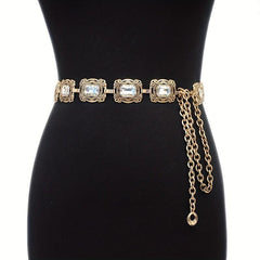 Boho Engraved Metal Chain Belt Vintage Waist Chain