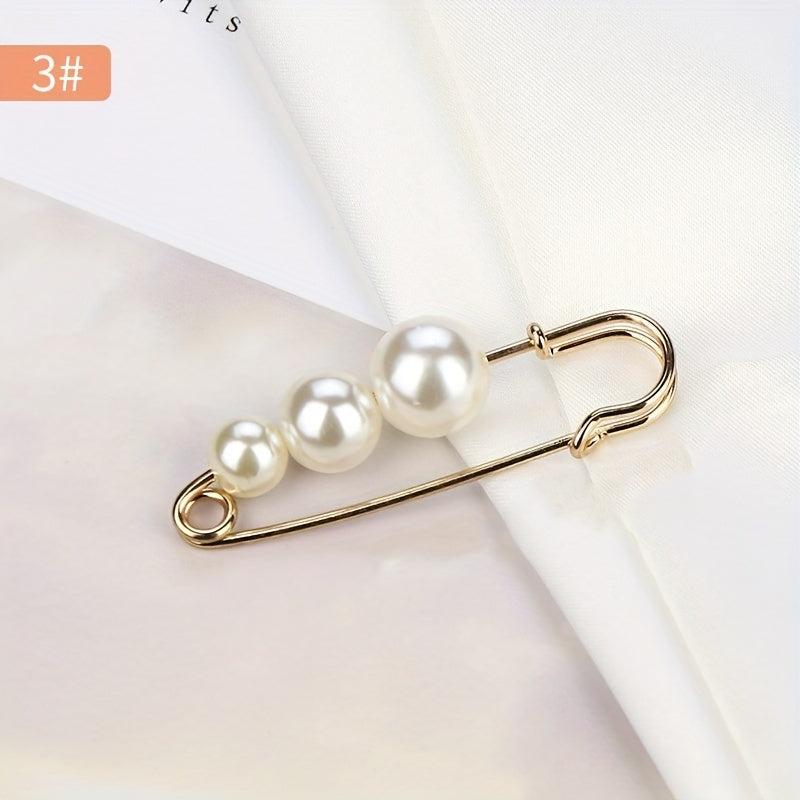 Faux Pearl Brooch Pin for Women Girls Clothing Dresses
