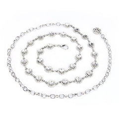 Women's Rhinestone Body Chain Belt Dress Skirt Accessory