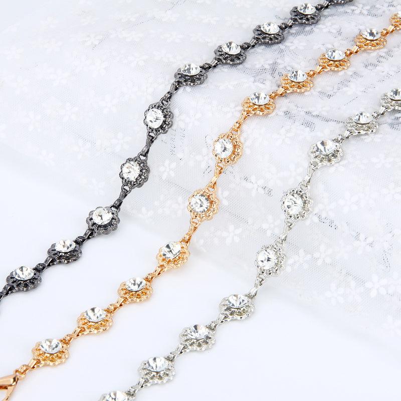 Women's Rhinestone Body Chain Belt Dress Skirt Accessory