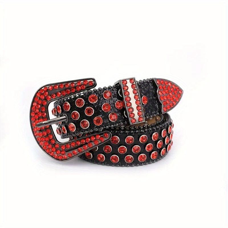 Sparkling Rivet PU Leather Belt Y2K Jeans Pants Accessories