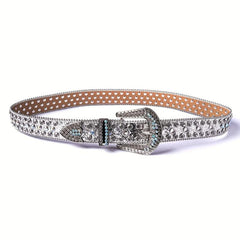 Sparkling Rivet PU Leather Belt Y2K Jeans Pants Accessories