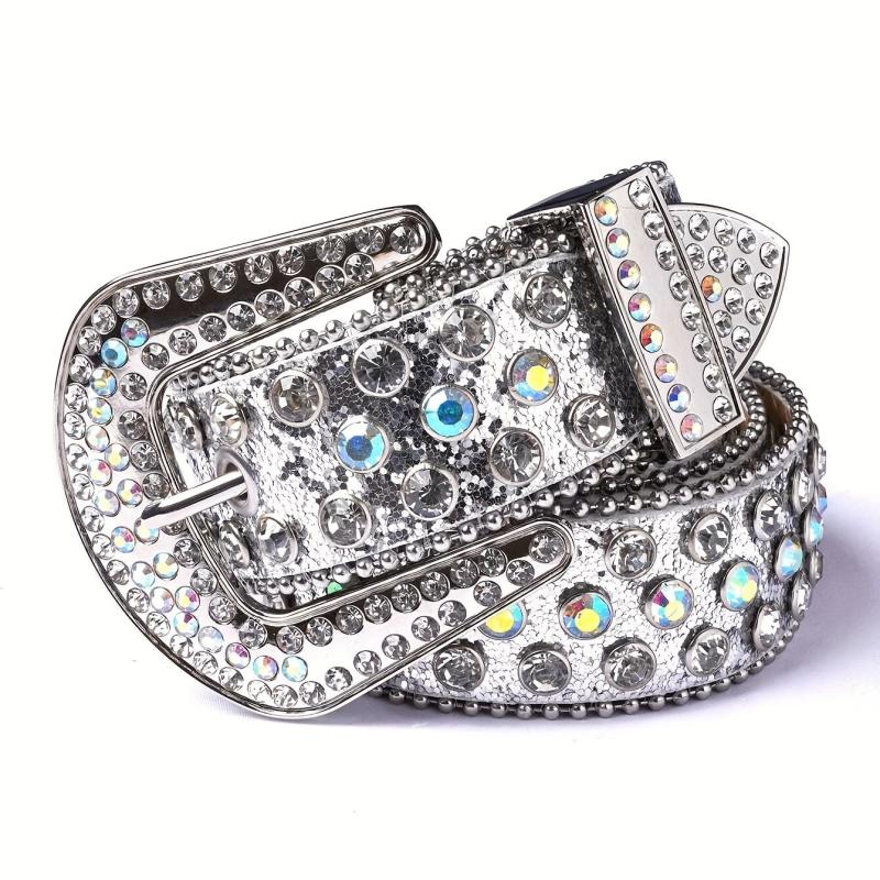 Sparkling Rivet PU Leather Belt Y2K Jeans Pants Accessories