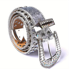 Sparkling Rivet PU Leather Belt Y2K Jeans Pants Accessories