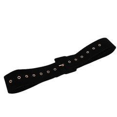 Classic Square Pin Buckle Velvet Belt for Women