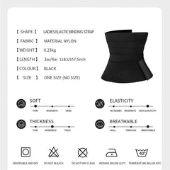 Women's Elastic Waistband Yoga Sauna Belt Fitness Corset Waist Trimmer Sweatband