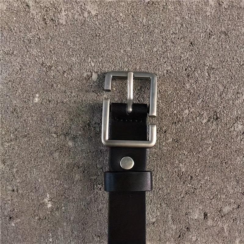 Rectangular Pin Buckle PU Leather Belt for Women