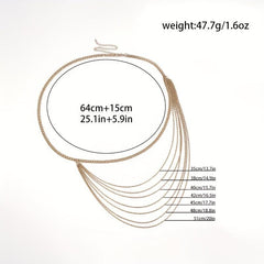 Boho Fringe Girdle Belly Chain for Women - Layer Chain Waist Jewelry