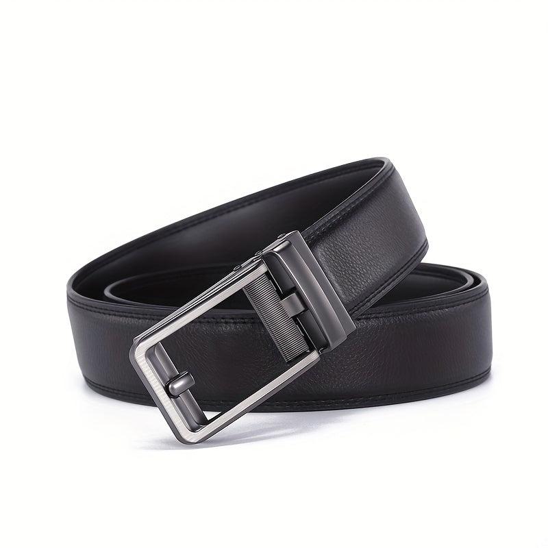 High-end Men's Leather Belt with Automatic Buckle