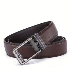 High-end Men's Leather Belt with Automatic Buckle